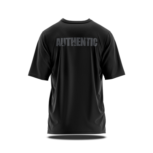Black Authentic Oversized Pump Shirt Back