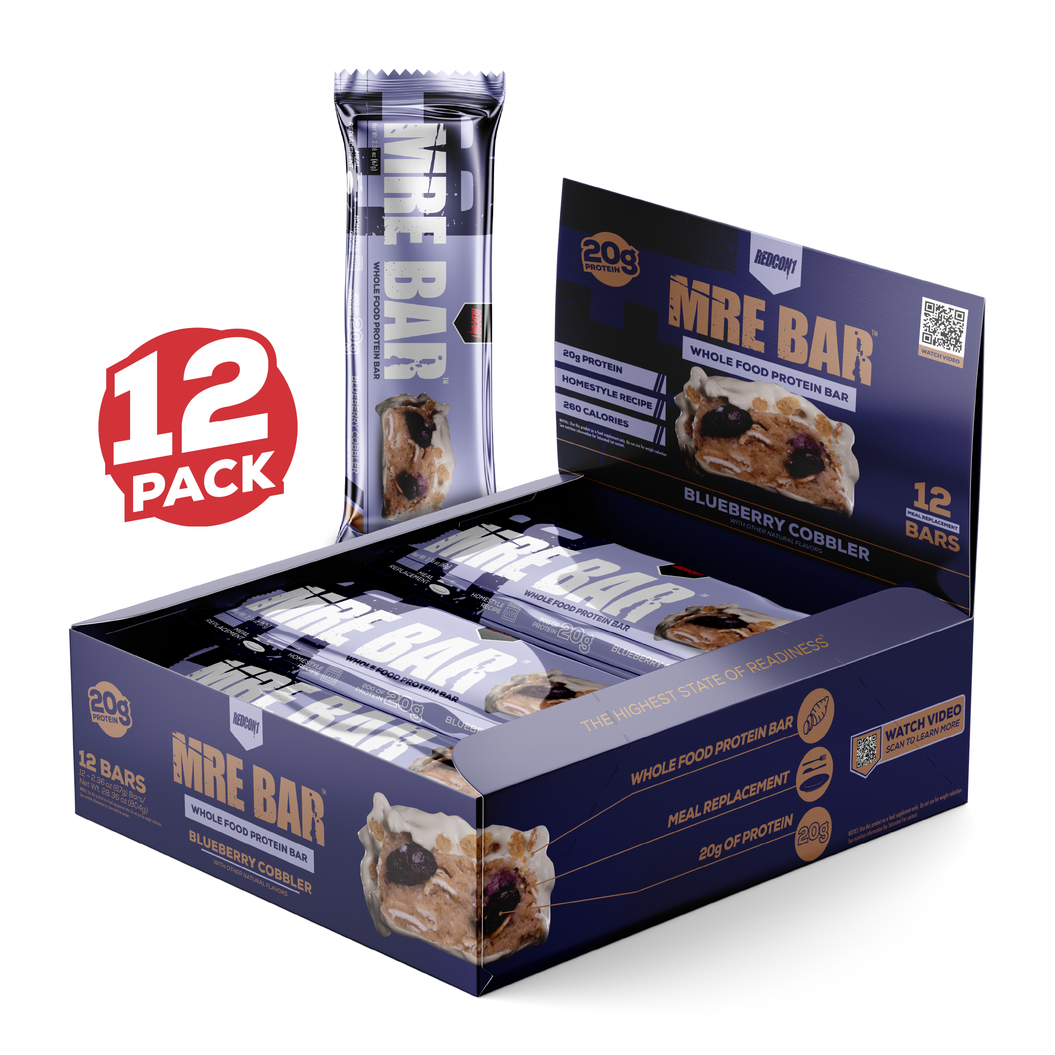 MRE PROTEIN BAR (1 BOX/ 12 BARS)