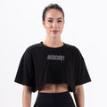 Black Essential Crop Tee