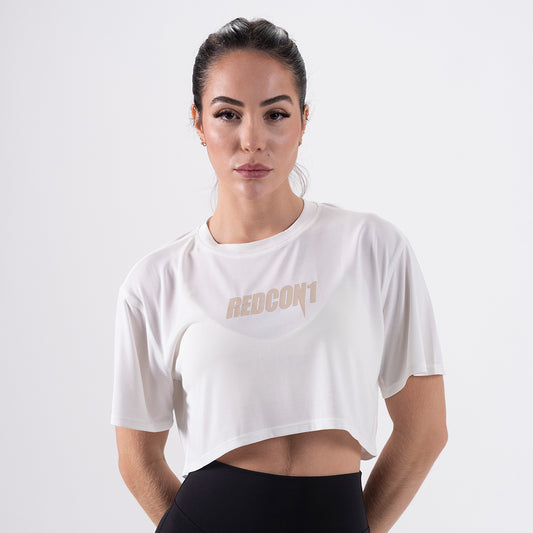 Ivory Essential Crop Tee