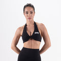 Black Essential Halter Sports Bra
