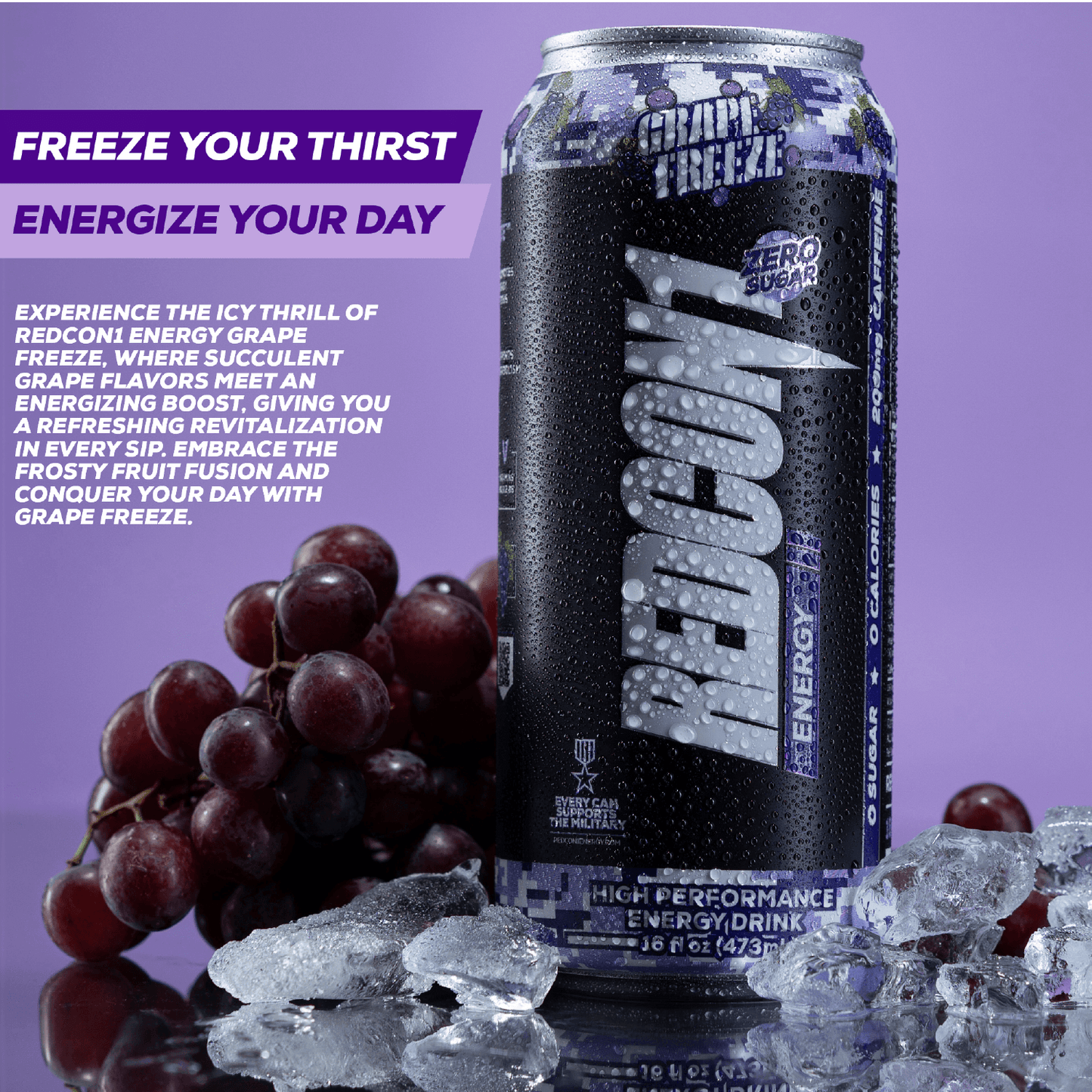 REDCON1 ENERGY - Grape Freeze Description