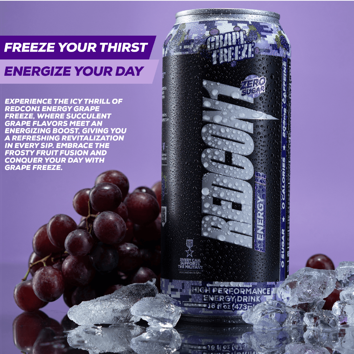 REDCON1 ENERGY - Grape Freeze Description