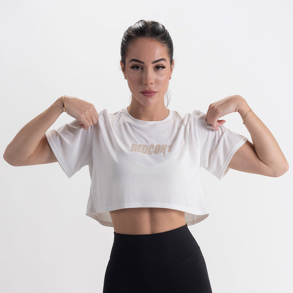 Ivory Essential Crop Tee