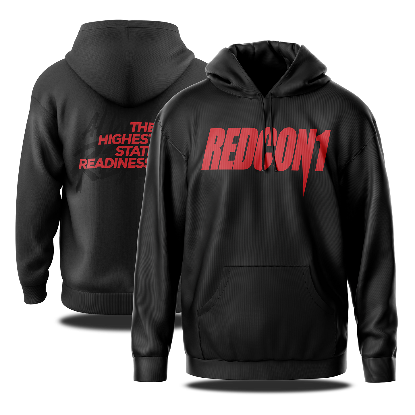 Redcon1 The Highest State of Readiness Black and Red Hoodie