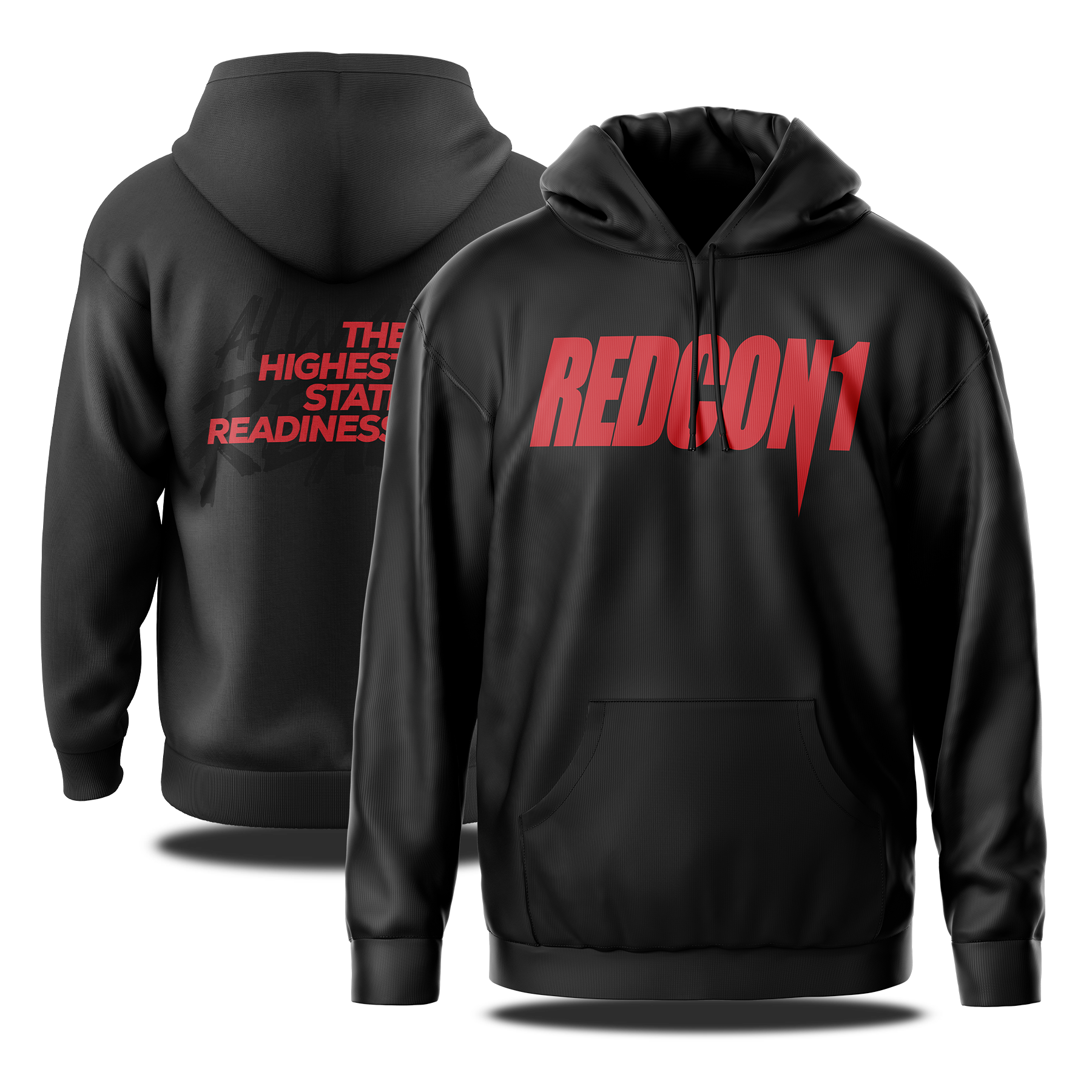 Redcon1 The Highest State of Readiness Black and Red Hoodie