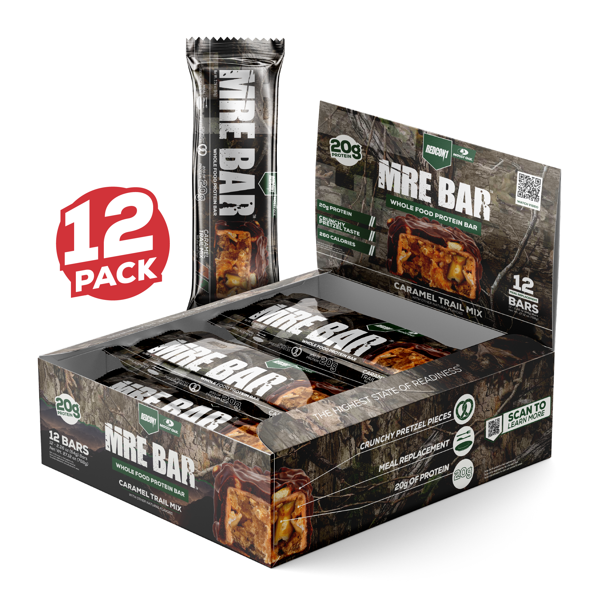 MRE Bar - Mossy Oak - Caramel Trail Mix