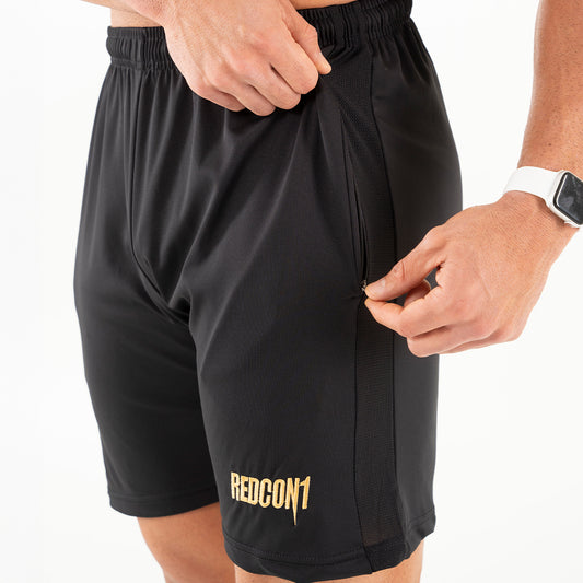 Black and Gold Motion Elite Shorts