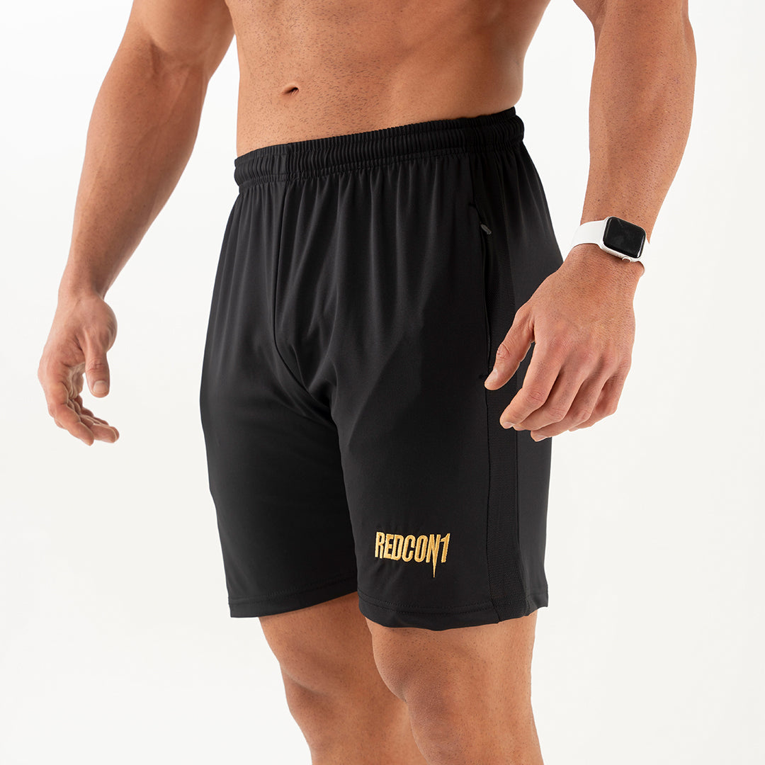 Black and Gold Motion Elite Shorts