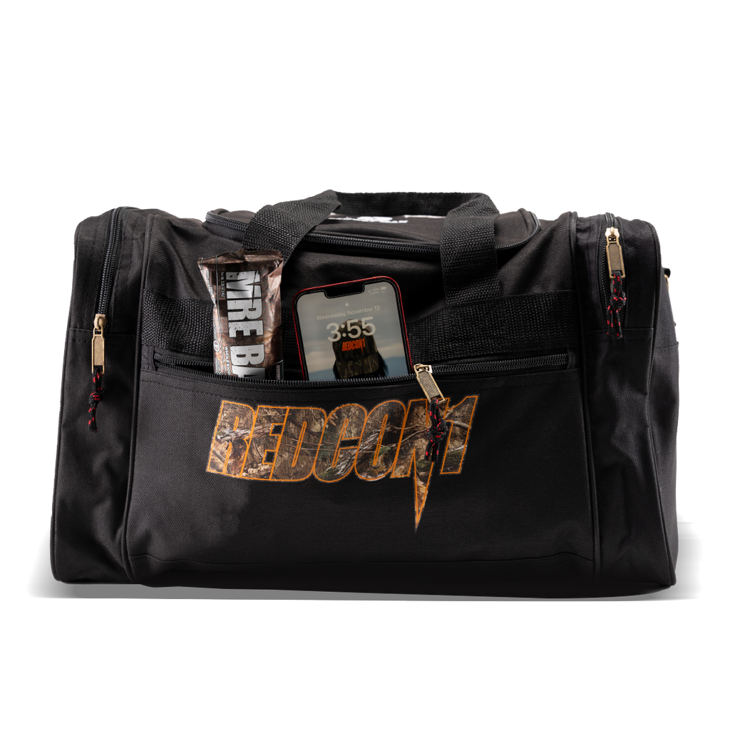 Mossy Oak Elite Black Duffle Bag Lifestyle 3
