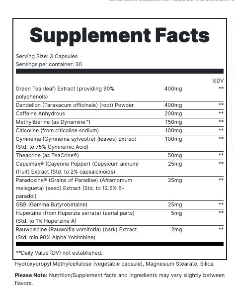 Cburn - Supp Fact